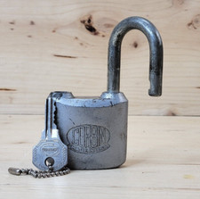 Rare Vintage CORBIN Lock PADLOCK LOCK W/ORGINAL Key Made in USA