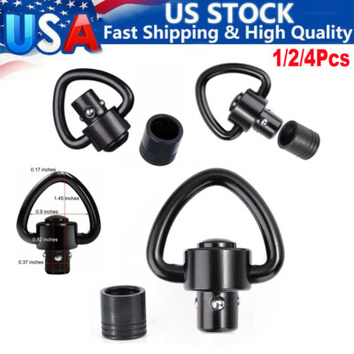 1'' QD Sling Swivel w/ Heavy Duty Mount Base Quick Detach Push Button Attachment