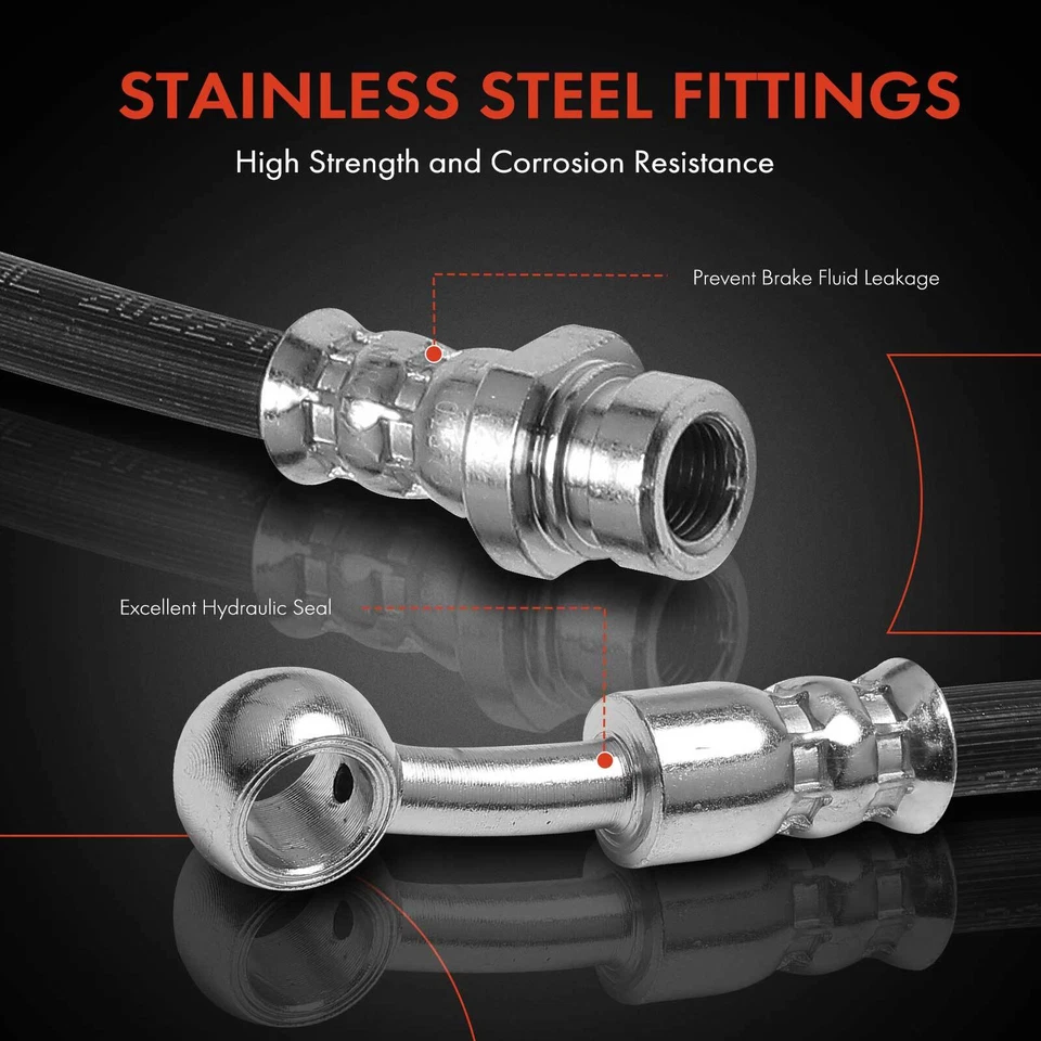 Manguera hidráulica de freno trasera derecha derecha para Hyundai Accent Kia Rio Rio5 06-07 L4 1,6 L Foto 4 de 4