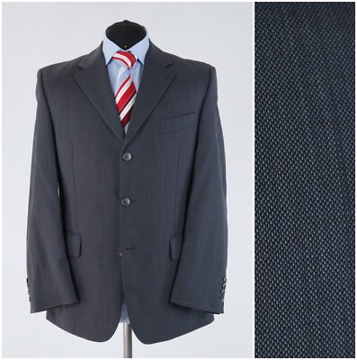 Mens DIGEL Sport Coat 42R US Size Dark Grey Wool Blazer Designer Jacket