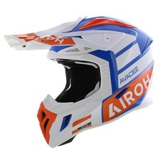 Airoh Aviator ACE 2 Sake - Gloss white blue orange, Offroad MX Helmet - ECE22.06