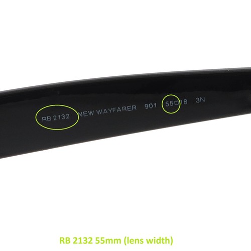 POLARIZED Metallic Silver Replacement Lenses For Ray Ban RB2132 New Wayfarer 55 - Picture 6 of 6