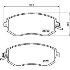 BREMBO Bremsbelagsatz Scheibenbremse vorne für Subaru Forester 2.0 D AWD 2.0i