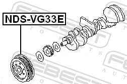 FEBEST NDS-VG33E Riemenscheibe, Kurbelwelle für INFINITI,NISSAN - Bild 2 von 2