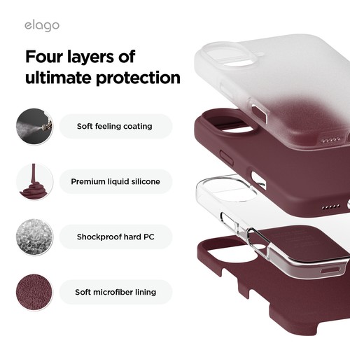 Custodia iPhone 16 - elago® iPhone 16 custodia in silicone premium - Foto 166 di 260