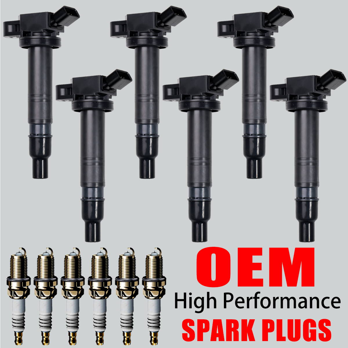 6X OEM Ignition Coil & Iridium Spark Plugs For Toyota 4Runner Tacoma 4.0L UF495