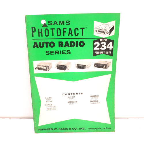 Sams Photofact Auto Radio Series 234 Clarion Jeep CJ5 Truetone Lear