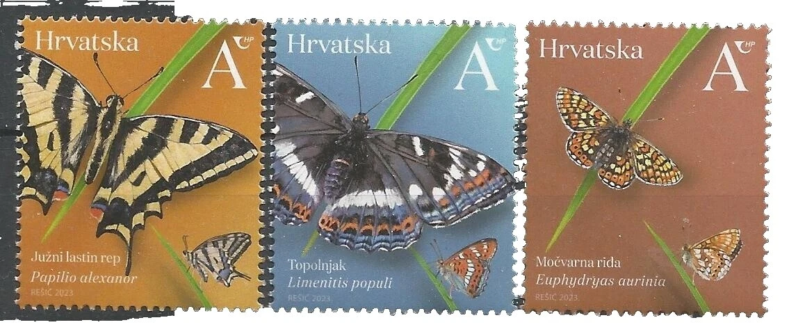 Butterflies Croatian Stamps