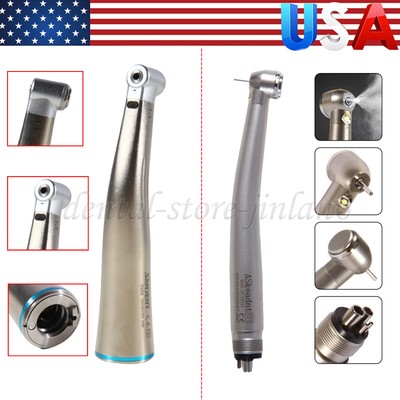 Dental Fiber Optic LED E-generator Turbine / 1:1 LED Contra Angle ADM 4-H