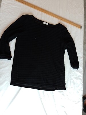 Damen Top River Island Größe 10 3/4-Arm Schwarz 26807