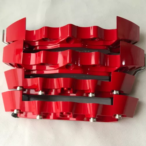 Red AMG Silver Logo Car Disc Brake Caliper Covers Front &Rear for Benz E280 E350 - Picture 10 of 14