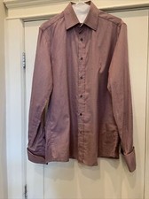 GUCCI FITTED  RED BLACK WHITE SHIRT SZ 15/41