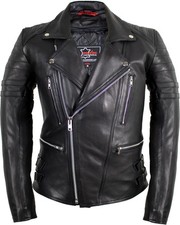 Retro Motorrad Lederjacke 80´s oldschool Roc...