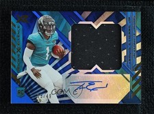 2021 Panini XR Rookie Xcellence Swatches Blue 25/49 Travis Etienne Jr Auto v9t