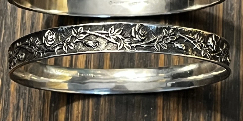 ~Brazalete James Avery Rosa Plata Esterlina .925 SOLO UN BRAZALETE Talla M~24.7g Foto 2 de 4