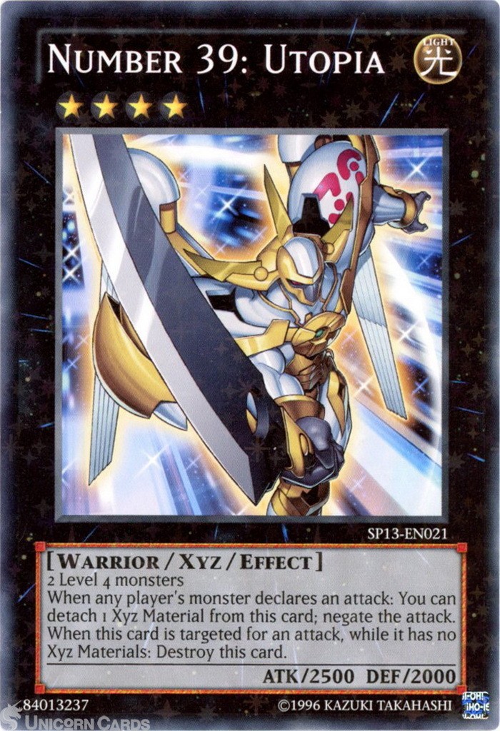 SP13-EN021 Number 39: Utopia : Starfoil Rare UNL Edition Mint YuGiOh Card