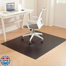Gaming Chair Mat for Hardwood Floor, 48 x 72 Inch Large Office Chair Mat, Bla