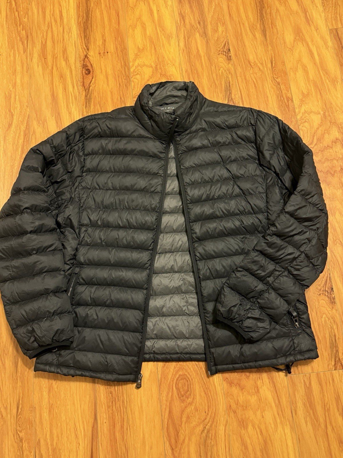 Cole Haan Men's Packable Down Jacket Black Coat Size  Large