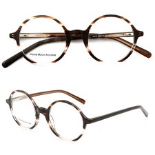 Women Vintage Round Eyeglass Frames Men Eyewear Retro Nerd Geek Acetate Glasses
