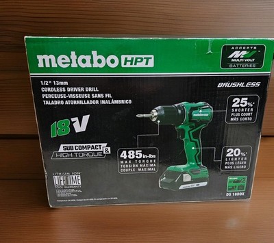 Metabo HPT DS18DDX Driver Drill New Never Used 2 Batteries Charger Hard Case
