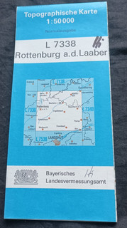 Rottenburg a. d. Laaber L 7338 Blau Topographische Karte Bayer. Landesvermessun