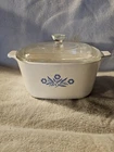 Vintage Pyrex Embossed Cornflower Casserole 1 3/4 Qt Dish
