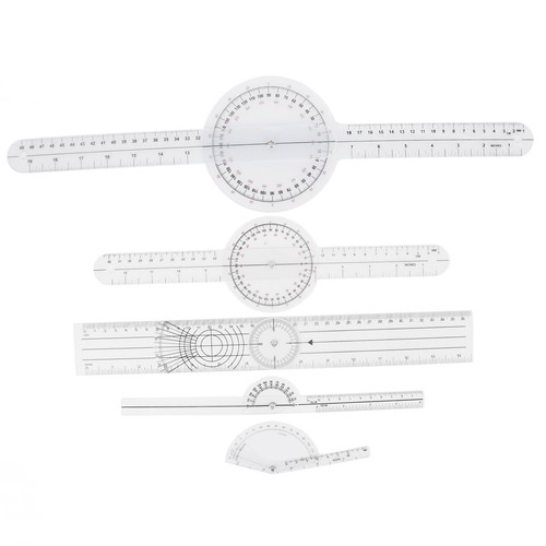 Goniometro Medico 5Pcs Goniometro Trasparente Plastica Joint Goniometro Set Kit - Foto 10 di 12