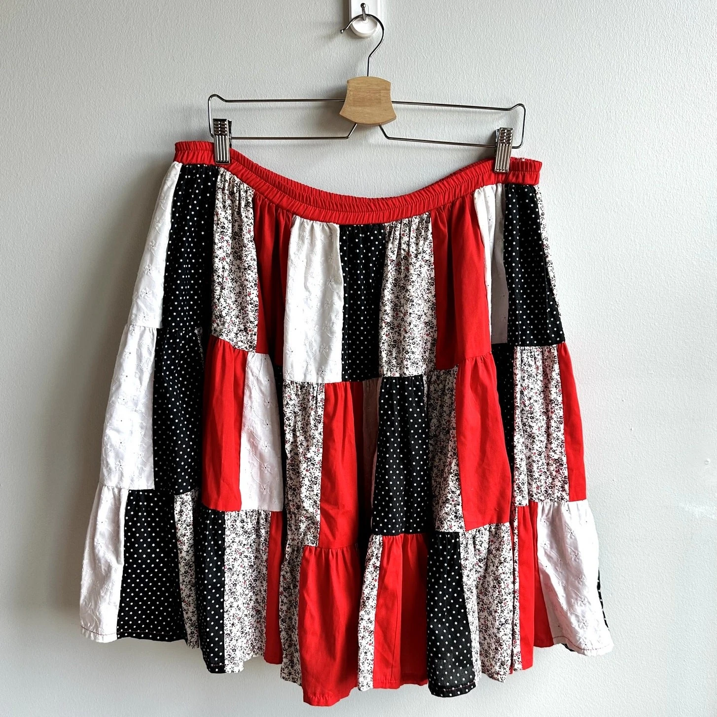 Handmade Patchwork Mini Skirt XL