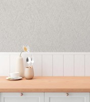 Vliestapete FischgräTenmuster Textiloptik Struktur Hellgrau 79092-4 (2,91€/1Qm)