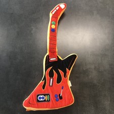 Vintage Red Flame Plush Guitar Hero Plush Toy Flames