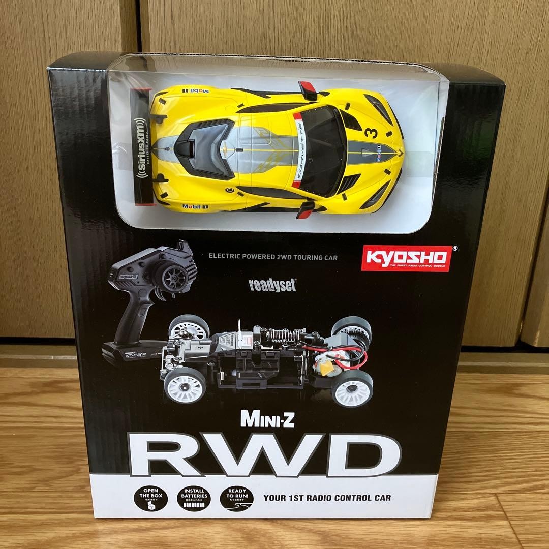 Kyosho Mini-Z RWD Readyset Chevrolet Corvette C8.R Yellow 32342Y No Tires