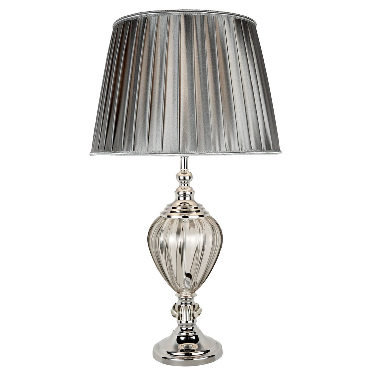 Table Light Silver Greyson Pewter Glass Searchlight 3721CL - Image 2