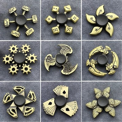 New Bronze Metal Alloy Fidget Spinner R188 Mute Bearing Hand Spinner Fingertip