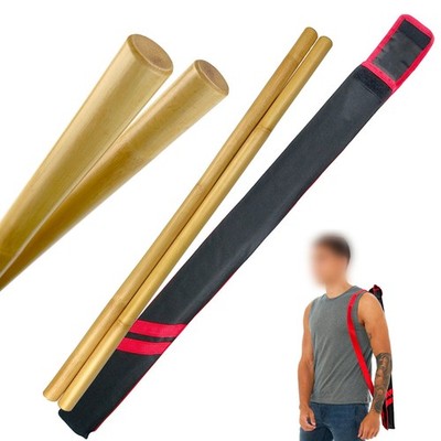 Escrima Sticks Pair 26'' to 32'' Rattan Martial Arts Kali Arnis Skin ON, Add Case