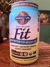 Garden of Life Raw Organic Fit Vegan Protein Powder Chocolate 32oz 2LB Exp 06/26