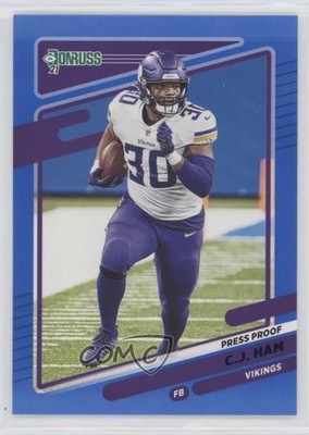 2021 Panini Donruss Press Proof Blue CJ Ham #130 2d8
