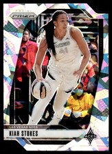Kiah Stokes Cracked Ice #122 2024-25 Panini Prizm WNBA Card Las Vegas Aces