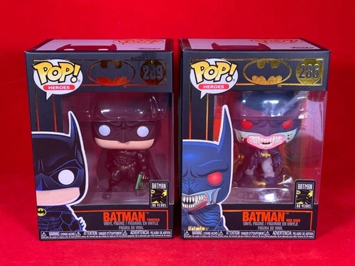 Funko Pop Lot of 2 - Heroes Batman Forever (289) & Batman Red Rain (286)