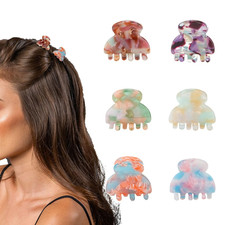 Cobahom 6Pcs Small Hair Clips 1.06 Inch Mini Claw Clips for Thin Thick Hair