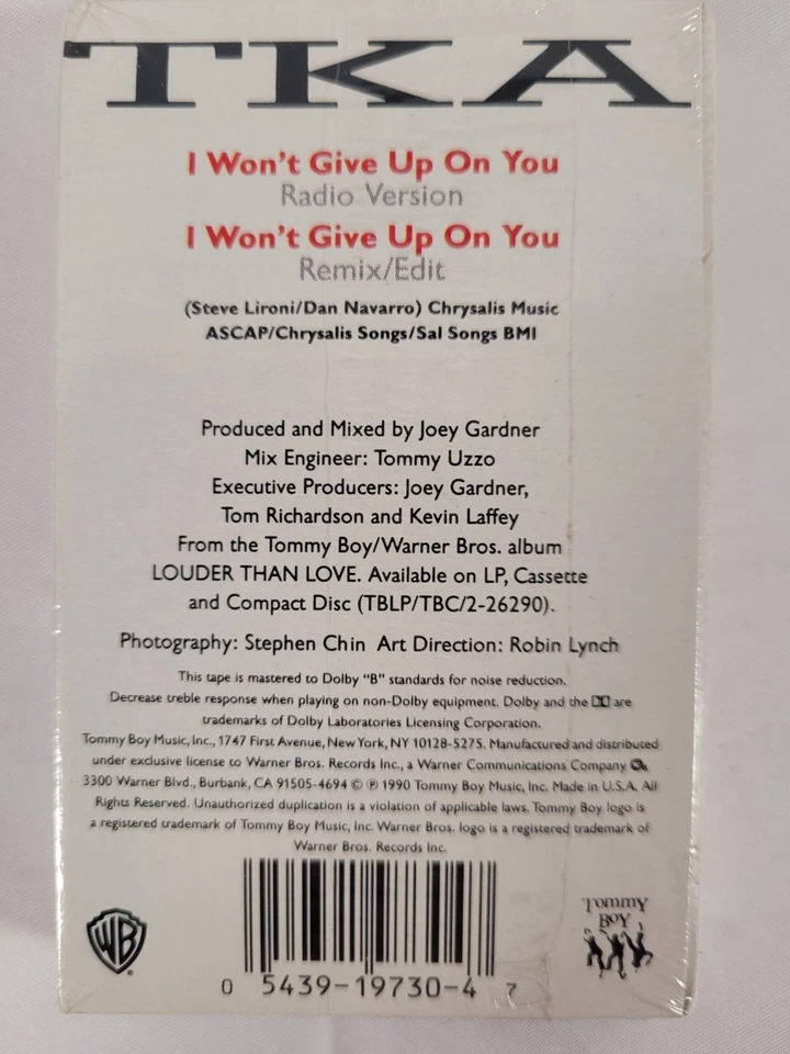 TKA I Won't Give Up On You 1990 Single, Cassette New Sealed - Image 3 of 3