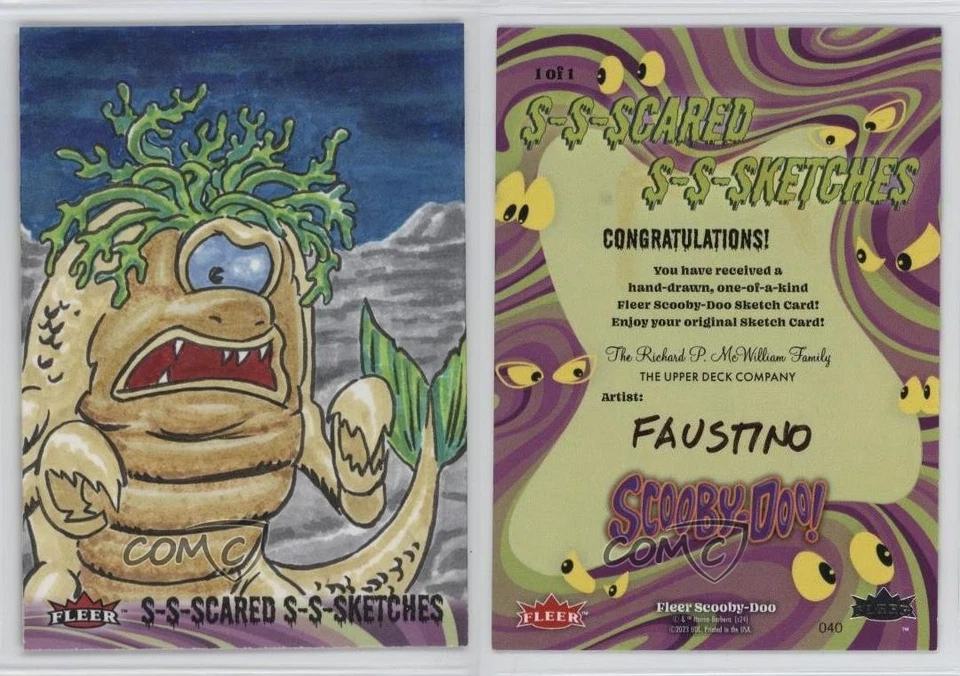 2024 Fleer Scooby Doo S-S-Scared S-S-Sketches Jim Faustino Auto Sketch - Image 3 of 3