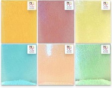 Wissmach 6-Sheet Vintage Pastel Variety Stained Glass Pack 8" x 6"  