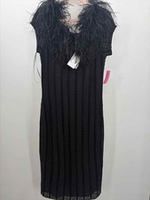 Ralph Lauren Purple Black Size XL Midi Short Sleeve Dress