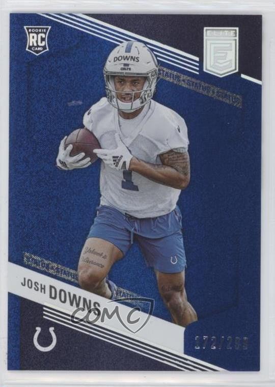 2023 Panini Donruss Elite Rookies Status Sparkle /299 Josh Downs Rookie RC 15v7