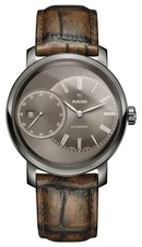 Rado DiaMaster Automatic Ceramic & Titanium Brown Leather Mens Watch R14129316