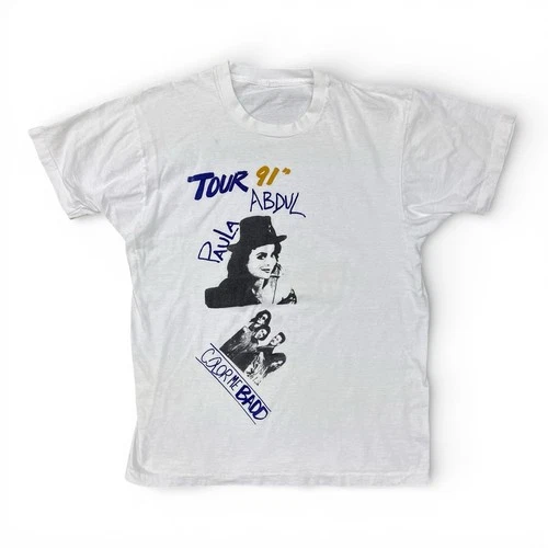 Paula Abdul Color Me Badd Tour T Shirt Band Tee 1990s vintage concert t-shirt, vintage, size XL, single stitch, B+ condition