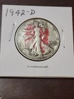1942-D Liberty Walking Half Dollar (Free Shipping)