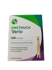 OneTouch Verio Blood Glucose Test Strips 100 Strips  EXP. 2/ 28 / 2027 