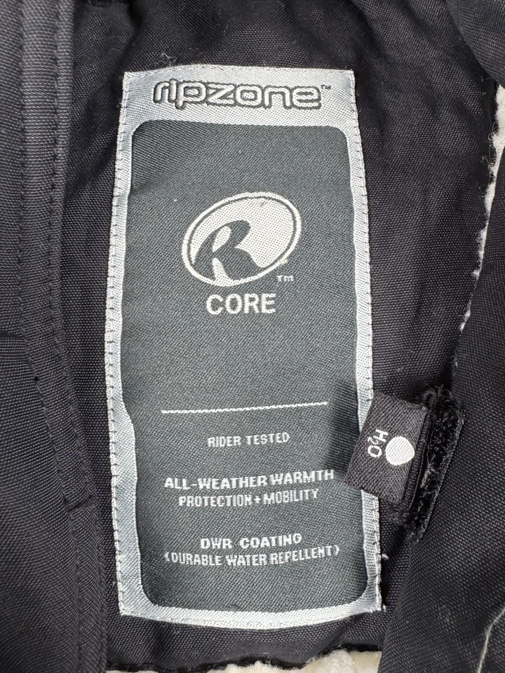 Ripzone Men’s L/XL Snowboard Ski Jacket Black Green Hooded DWR Core Lined  - Image 4 of 4