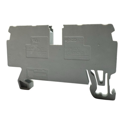 #ad #ad Lot Of 50 WAGO 870 2.5mm² Feed Through Terminal Block Gray PA66 DIN Rail $49.99